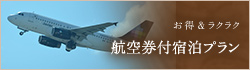 お得＆ラクラク　航空券付宿泊プラン　航空券×宿泊プラン×レンタカーなど、組み合わせ自由自在！