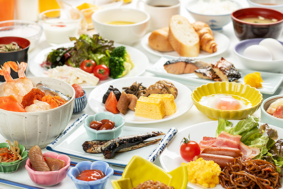 ご朝食 栄養満点！和・洋バイキング