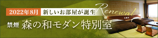 2022年8月　新しいお部屋が誕生 森の和モダン特別室